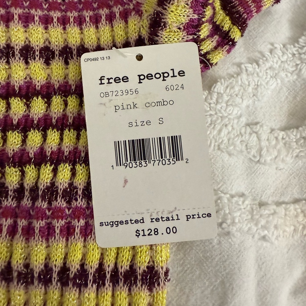 Free People Pink and Yellow Knit Dress - Picture 5 of 10
